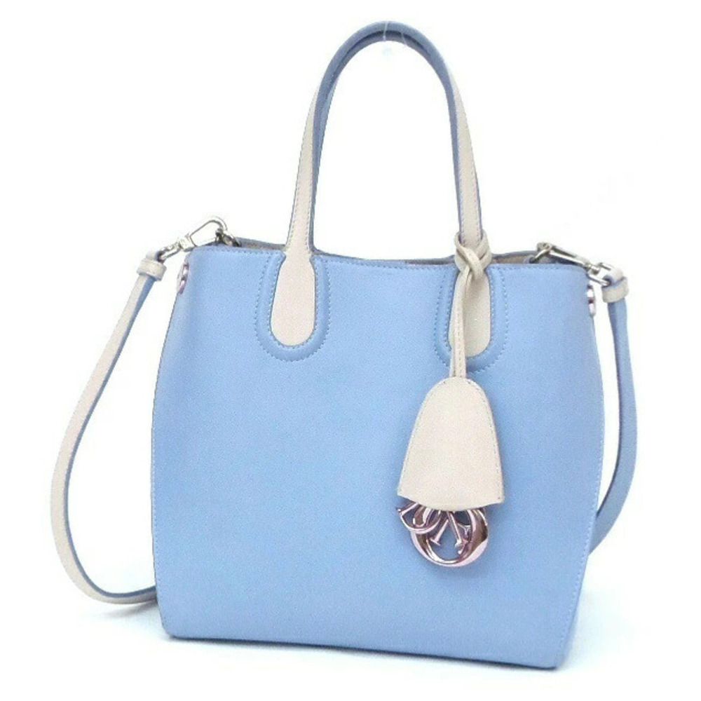 Christian Dior handbag charm Addict blue calf leather